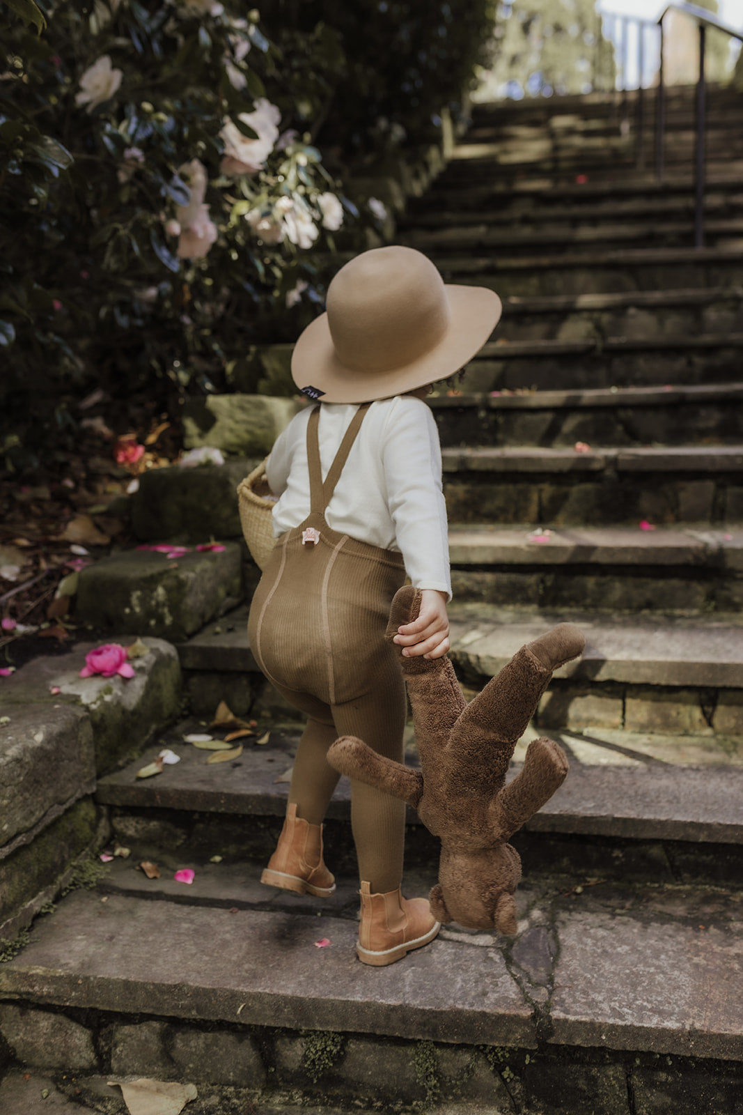 Collant à bretelles avec pieds Acorn Brown 3-6 mois