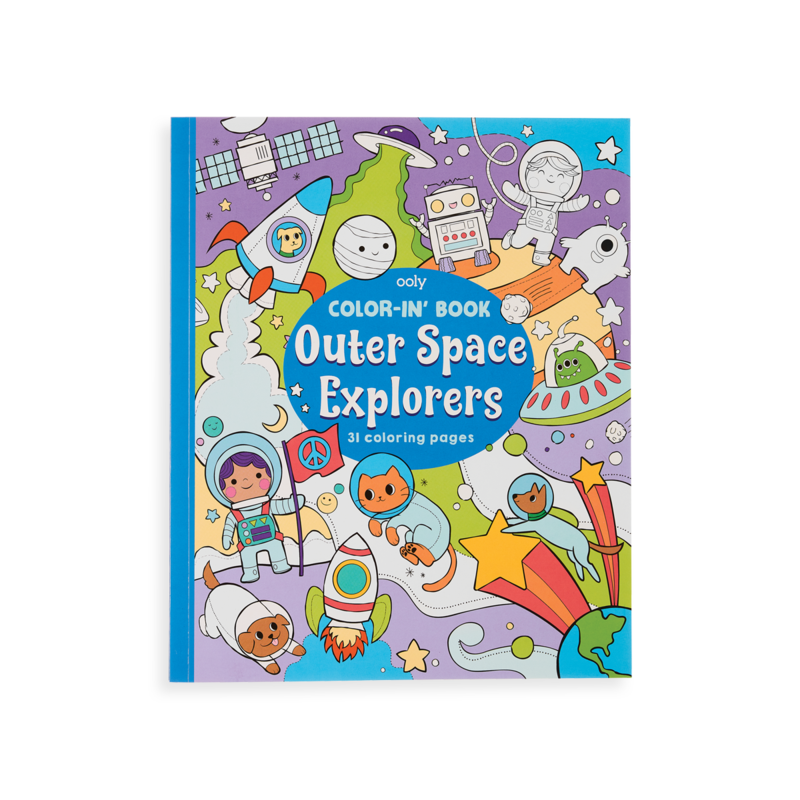 Livre à colorier Outer Space Explorers