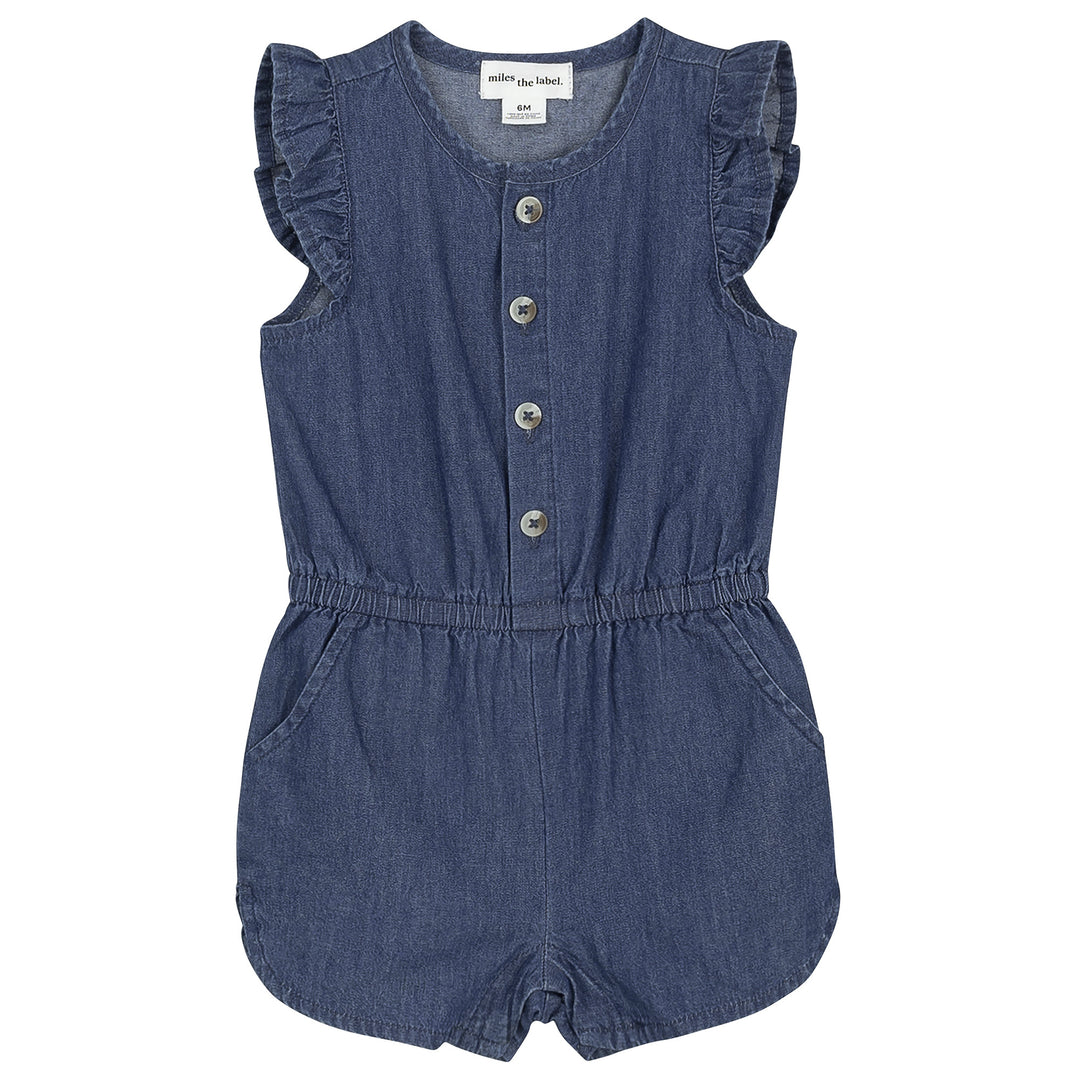 Romper Chambray Bleu  6 mois