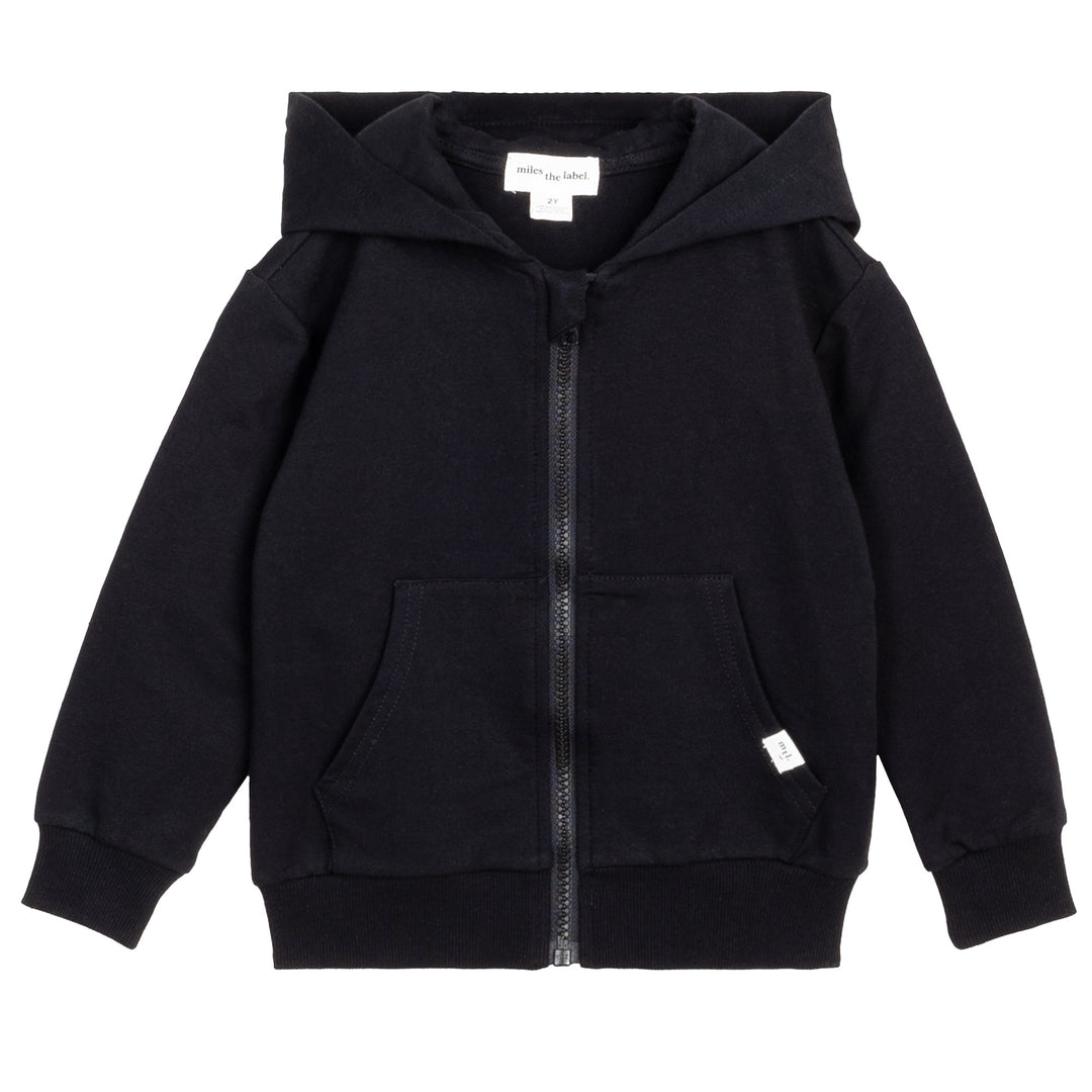 Veste en molleton Basic Noire  3 ans