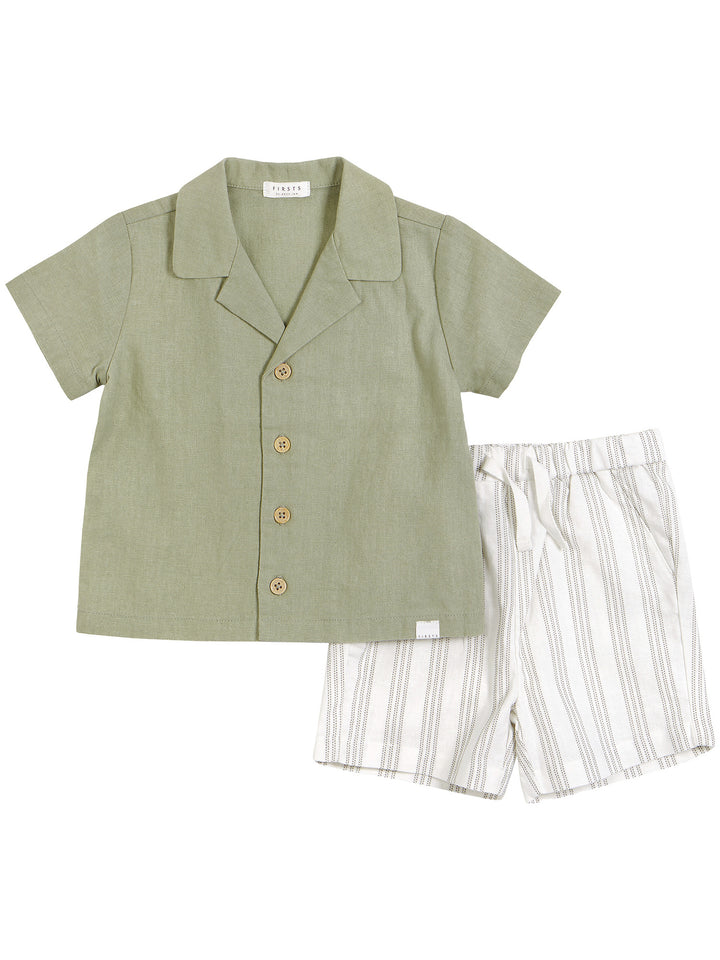 Ensemble chemise et short Sage Leaf 3 mois