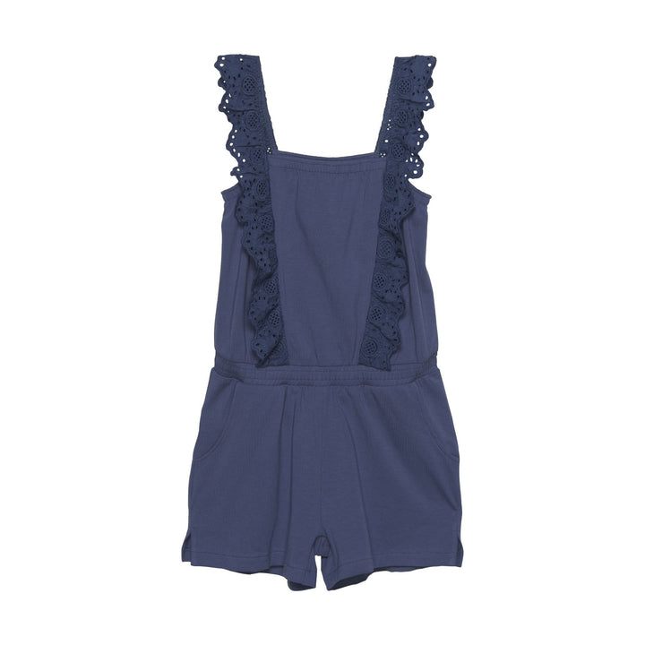 Romper à volants Vintage indigo 4 ans