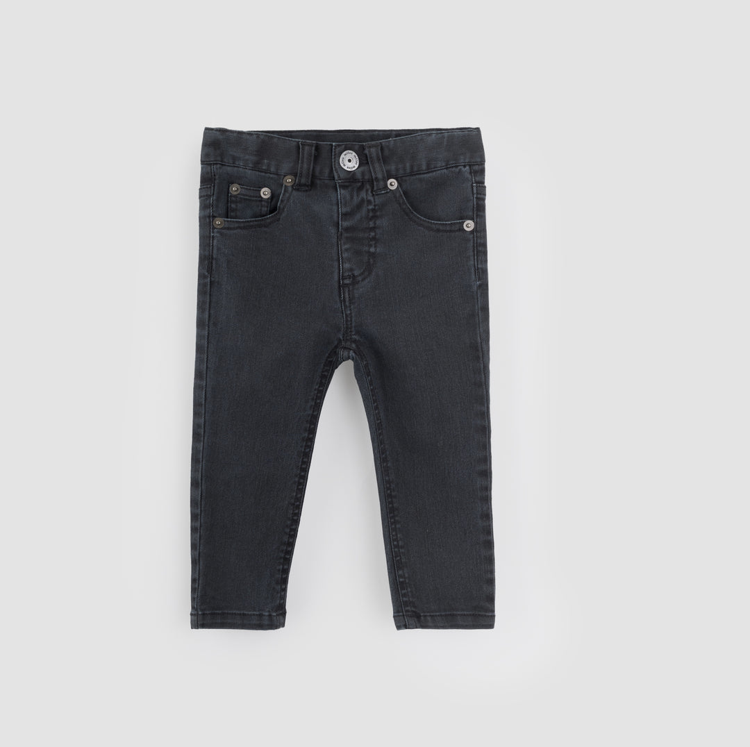 Jean noir foncé en denim éco-extensible pour bébé 3 mois