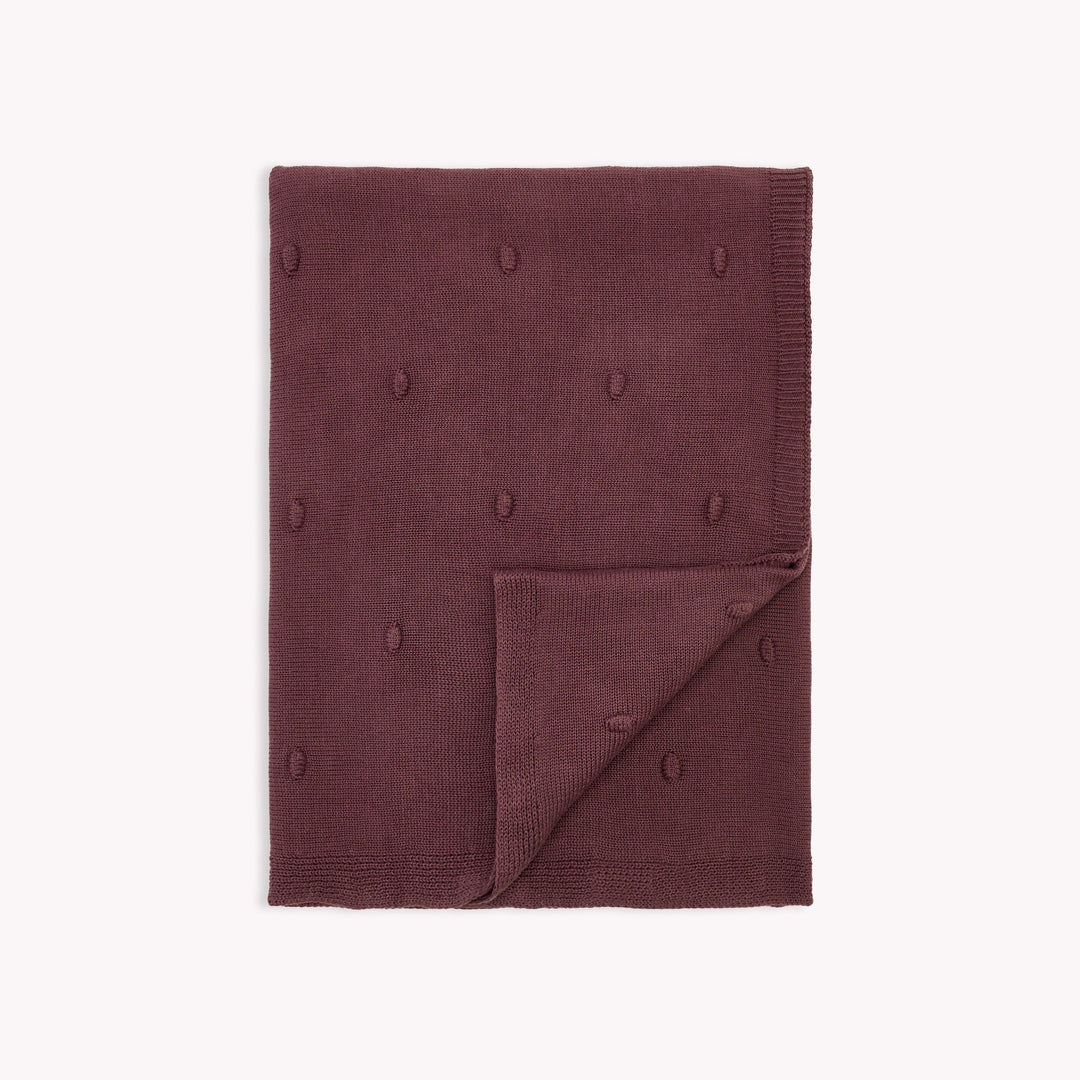 Couverture en tricot Aubergine