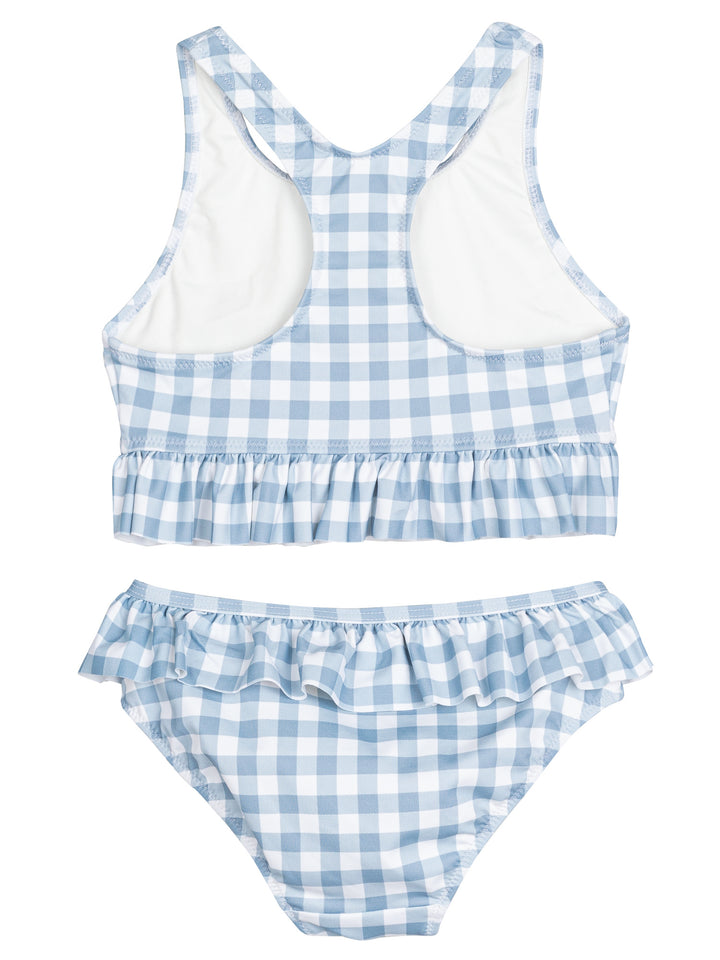 Maillot deux pièces Baby blue Gingham   3 ans