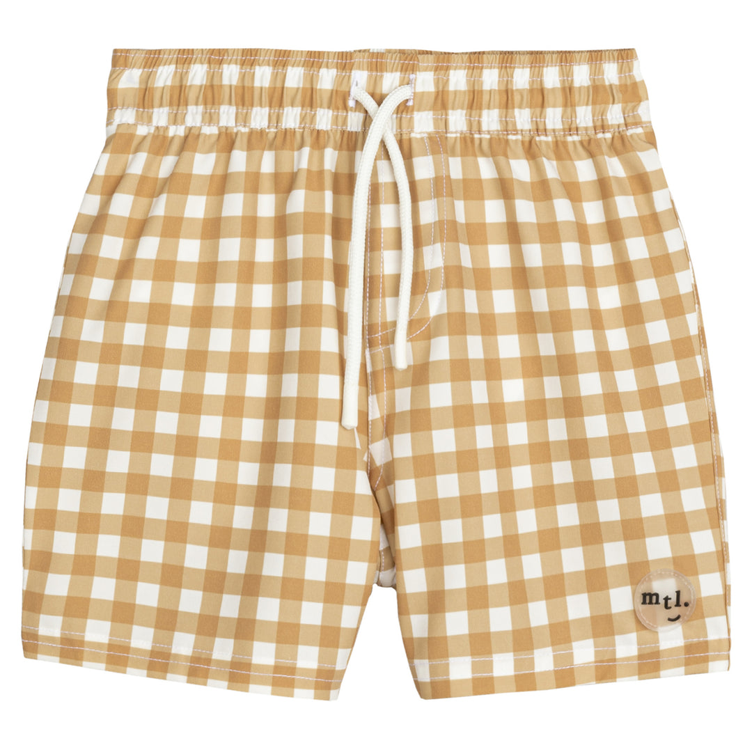 Short de piscine Beige Gingham  12-18 mois