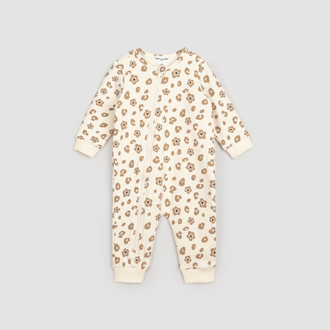 Romper beige Floral  3 mois