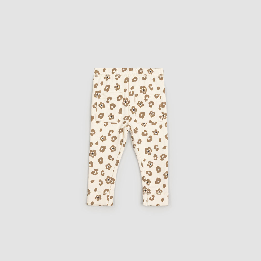 Pantalon Beige Floral Bébé  3 mois