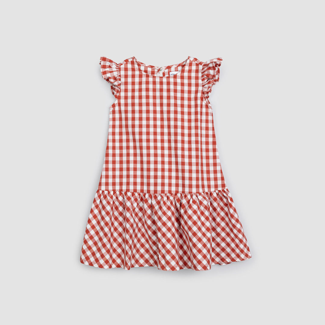 Robe sans manches Red Gingham  2 ans