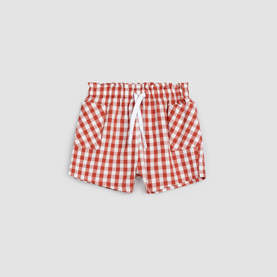 Short Red Gingham 2 ans