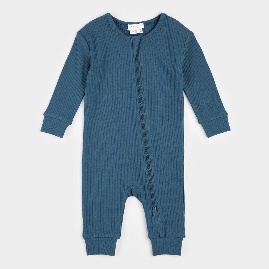 Romper en tricot côtelé Cobalt  Nouveau-né