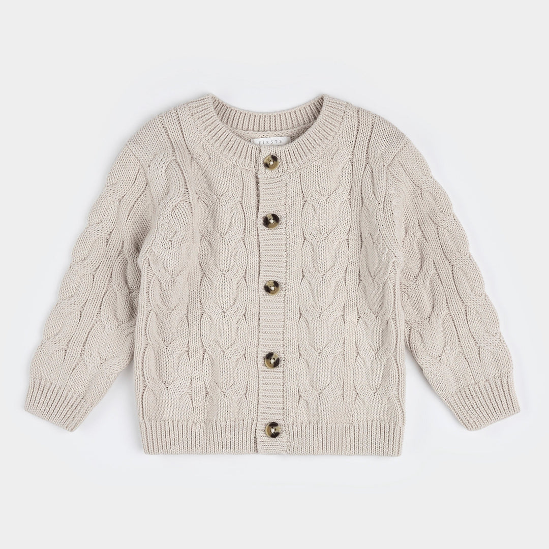 Cardigan en tricot Crème 3-6 mois