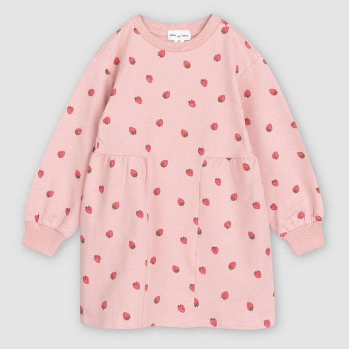 Robe en molleton Fraises 4 ans