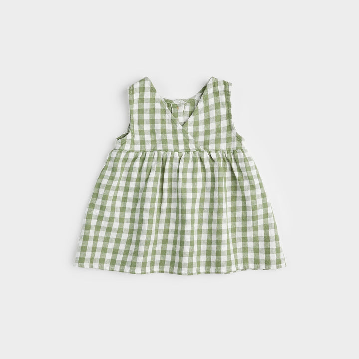 Robe Gingham Vert  6 mois