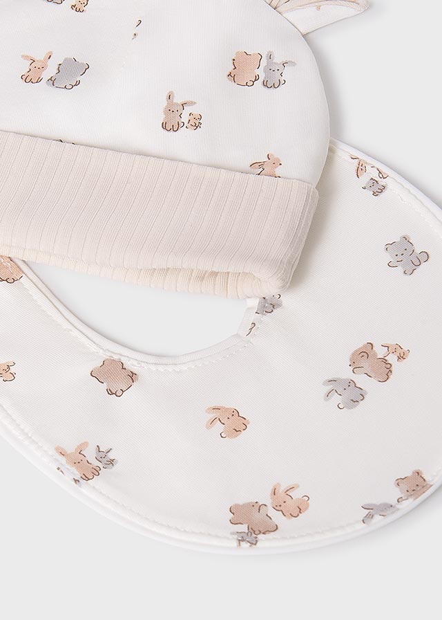 Ensemble cadeau 3 pièces - Ourson & lapin