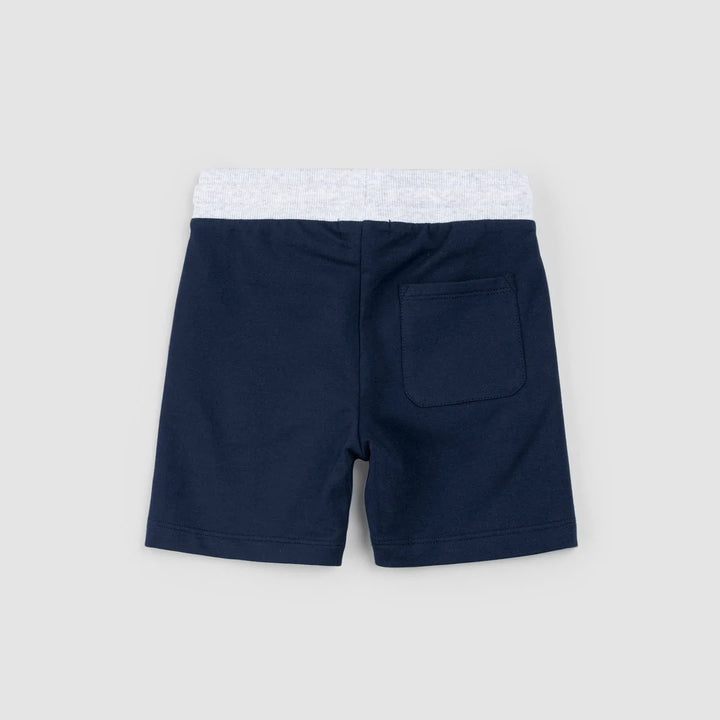 Short bleu en tissu éponge