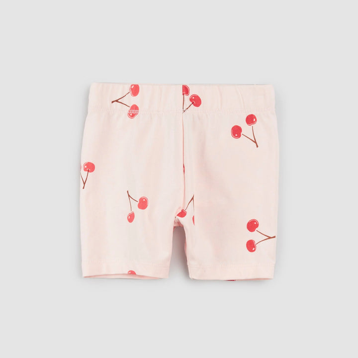 Biker short rose avec cerises