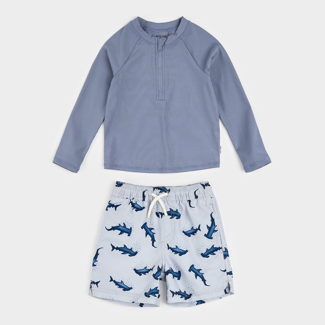 Ensemble de piscine Requin marteau (Chandail et short)  0-3 mois