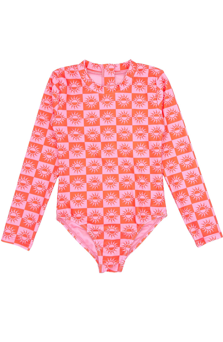 Maillot une pièce Wave Chaser (corail)