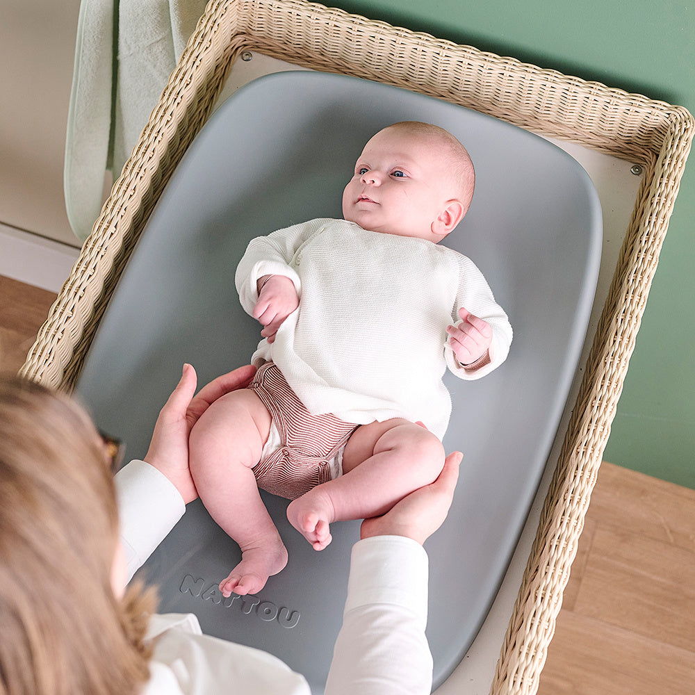 Matelas à langer Softy avec ceinture Gris