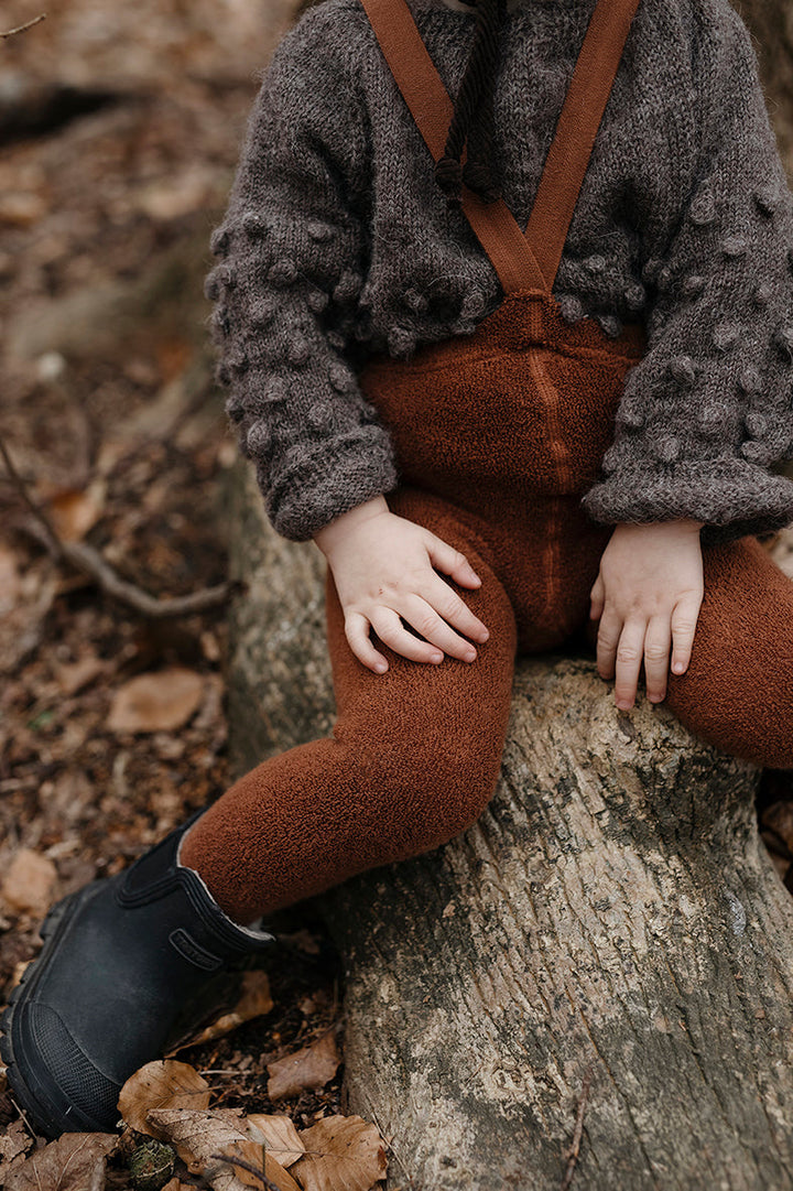 Collant à bretelles Teddy avec pieds Cinnamon 1-2  ans