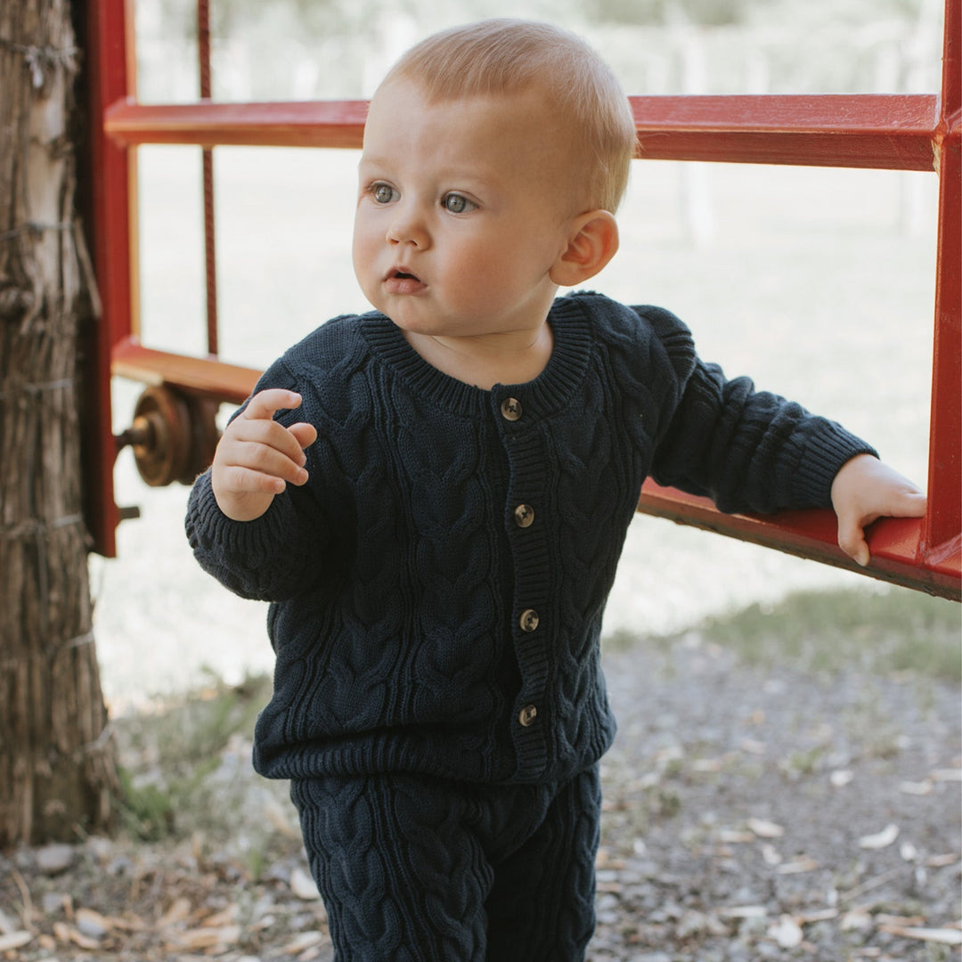 Cardigan en tricot Marine 9-12 mois