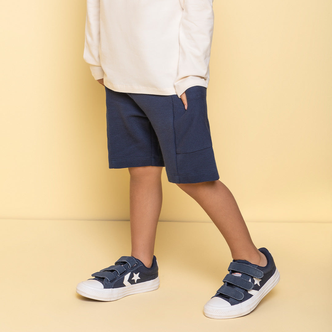 Short côtelés Navy 3 ans