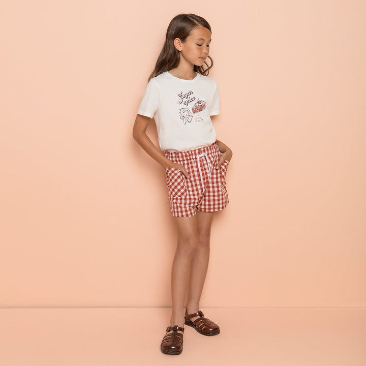 Short Red Gingham 3 ans