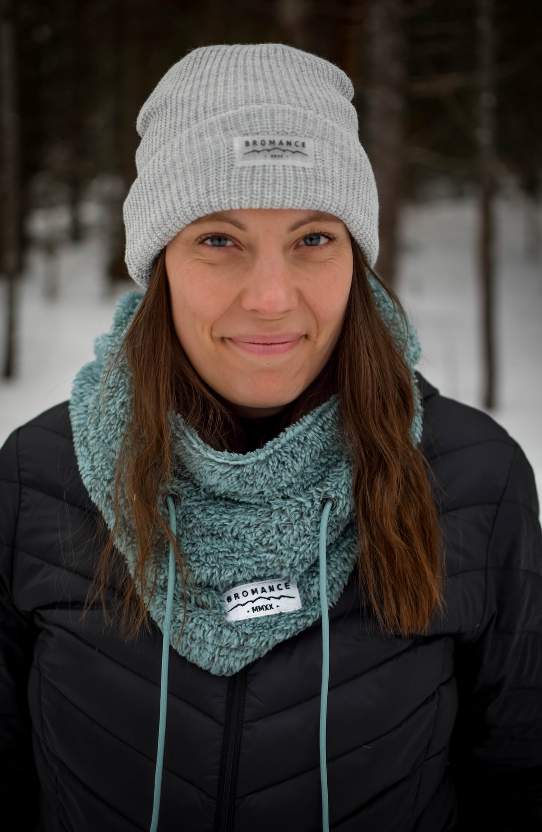 Tuque en tricot doublée Gris M