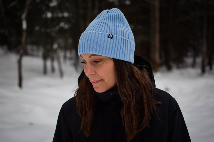 Tuque en tricot Bleu Ciel L