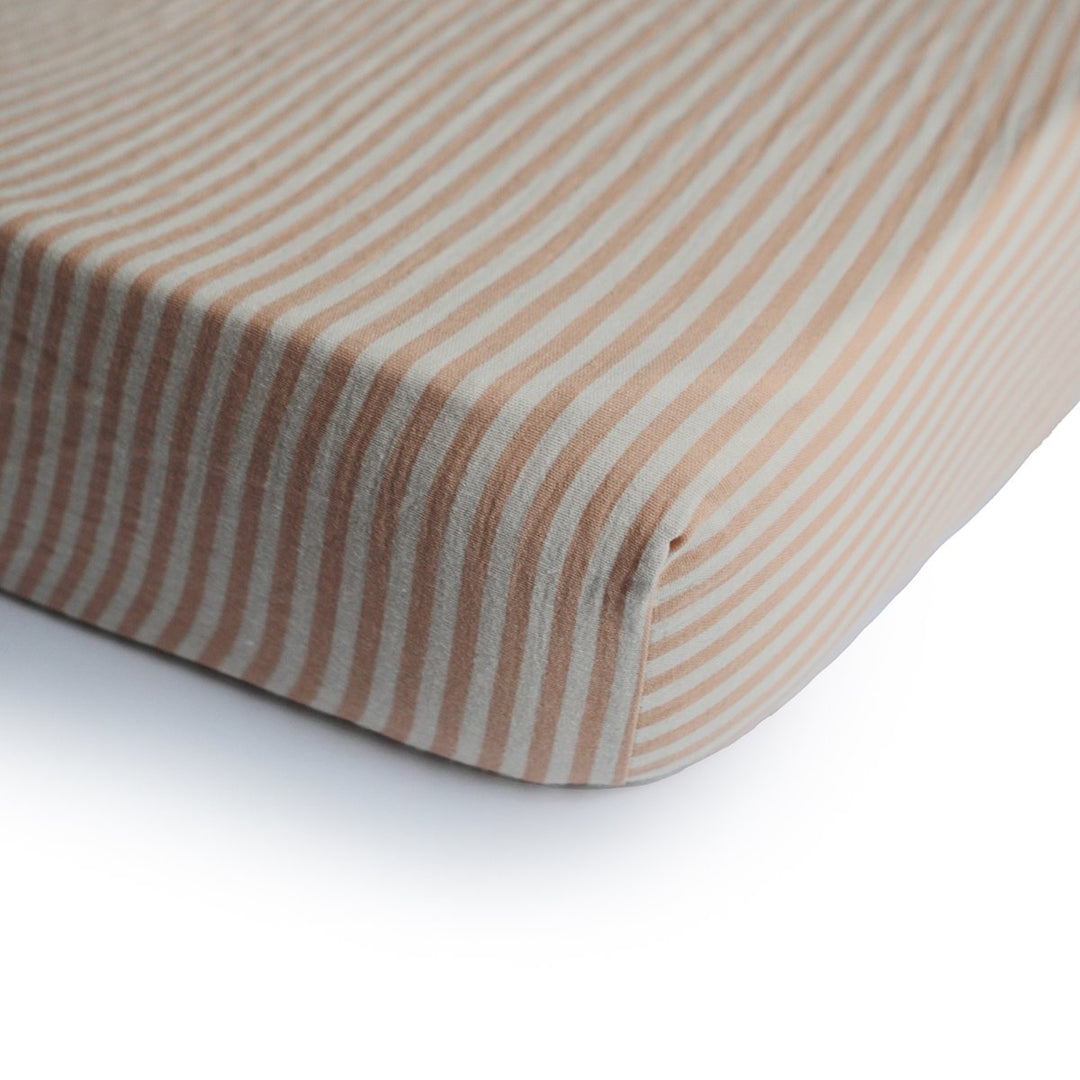 Drap contour de bassinette en mousseline Natural Stripe