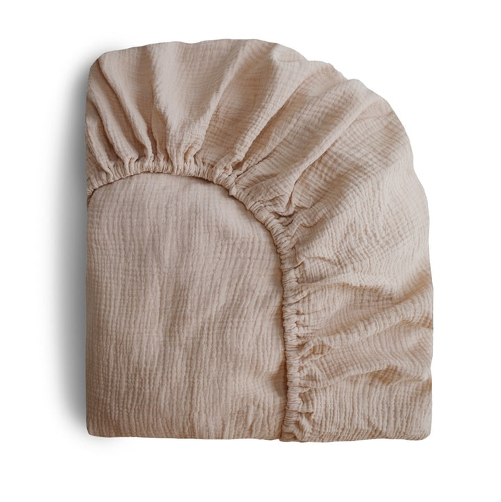 Drap contour de bassinette en mousseline Natural