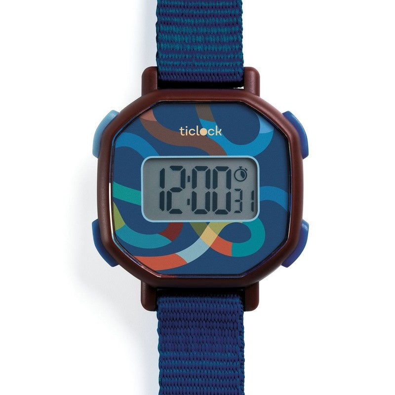 Montre digitale Volute bleue