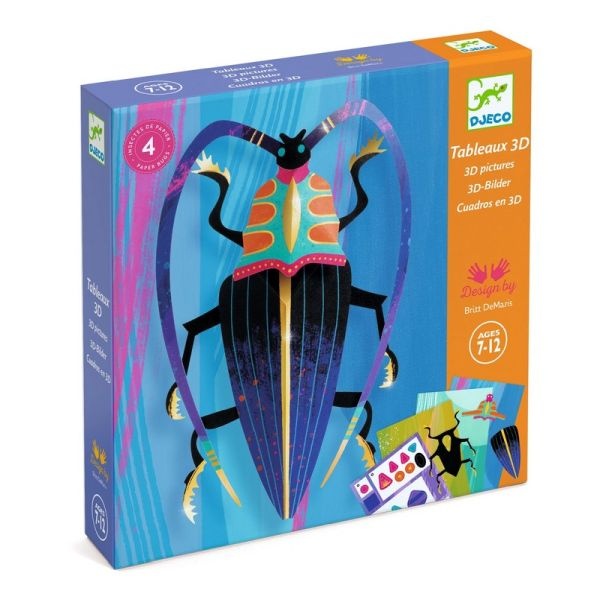 Tableaux en 3D Paper bugs