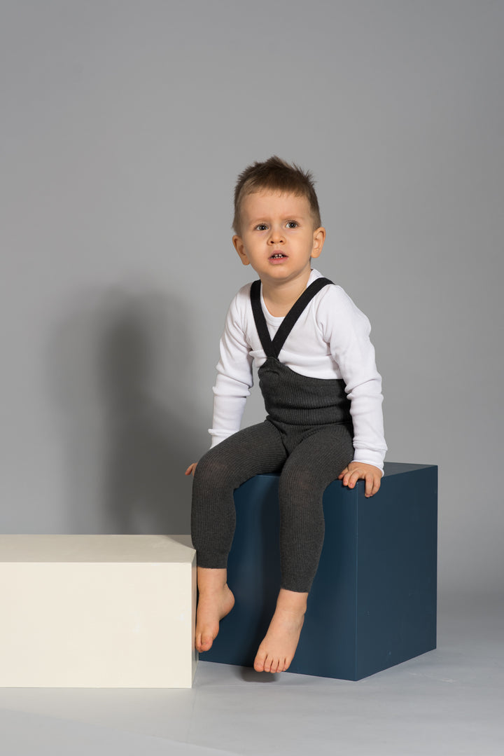 Collant à bretelles sans pieds Dark Grey Blend 1-2 ans