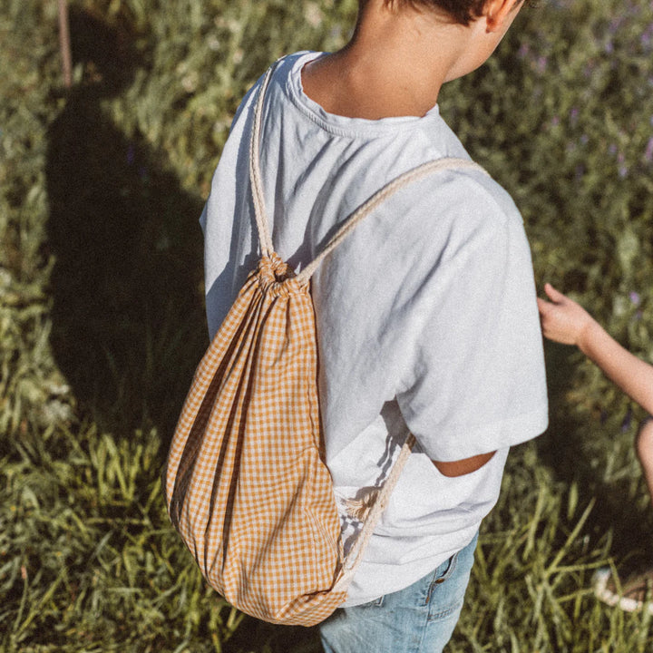 Sac à dos Gingham Jaune