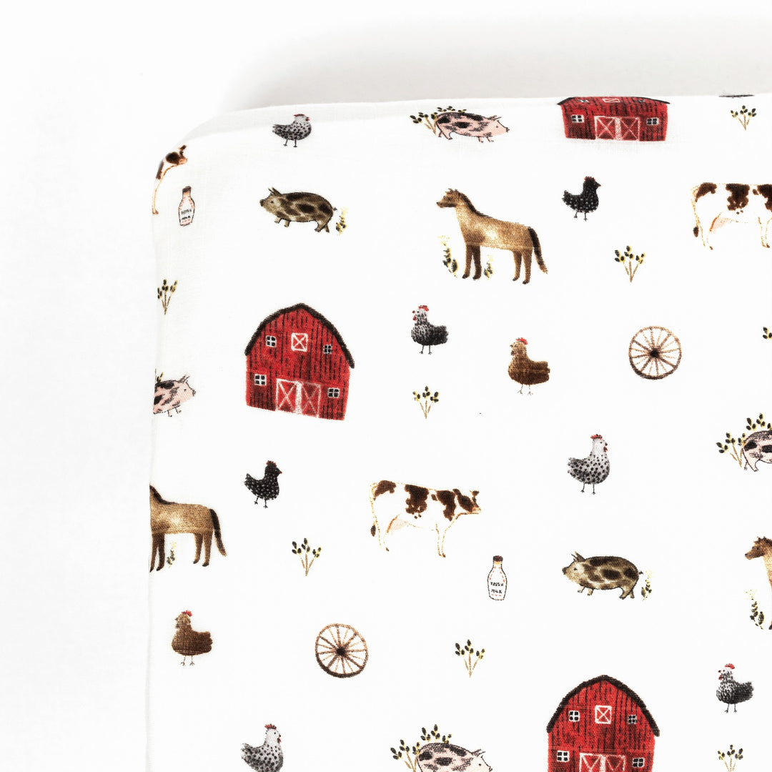 Drap contour de bassinette Farm animals