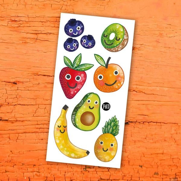 Tatouages temporaires - Les fruits en folie