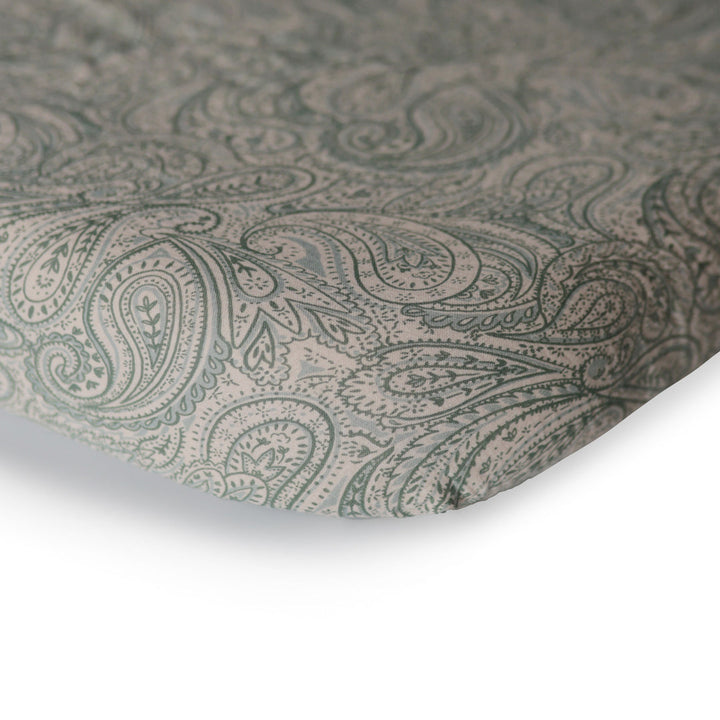 Drap de contour de bassinette en mousseline Green Paisley