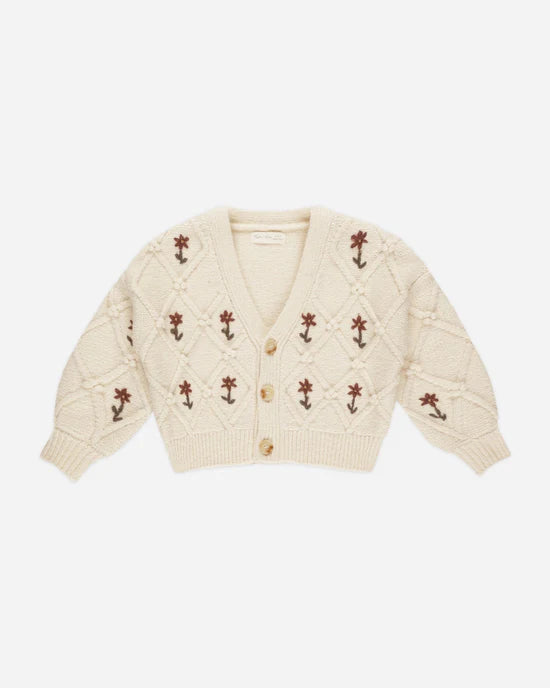 Cardigan Boxy Winter Floral 2-3 ans