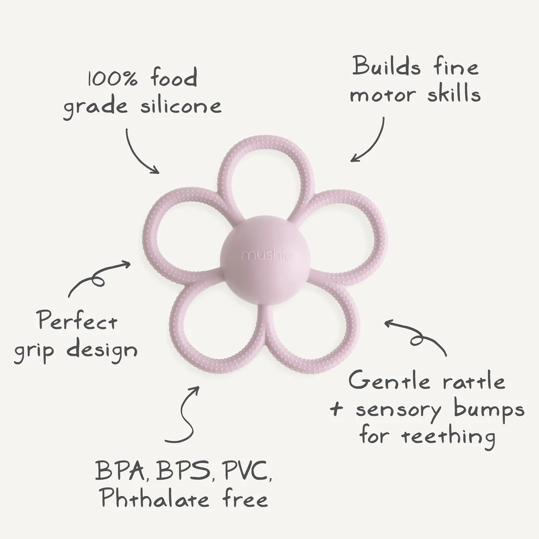 Hochet de Dentition Daisy - Lilas