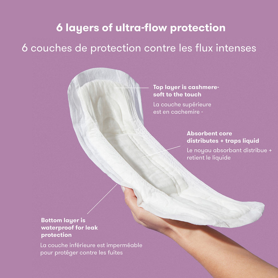 Serviettes hygiéniques post-partum (paquet de 18)