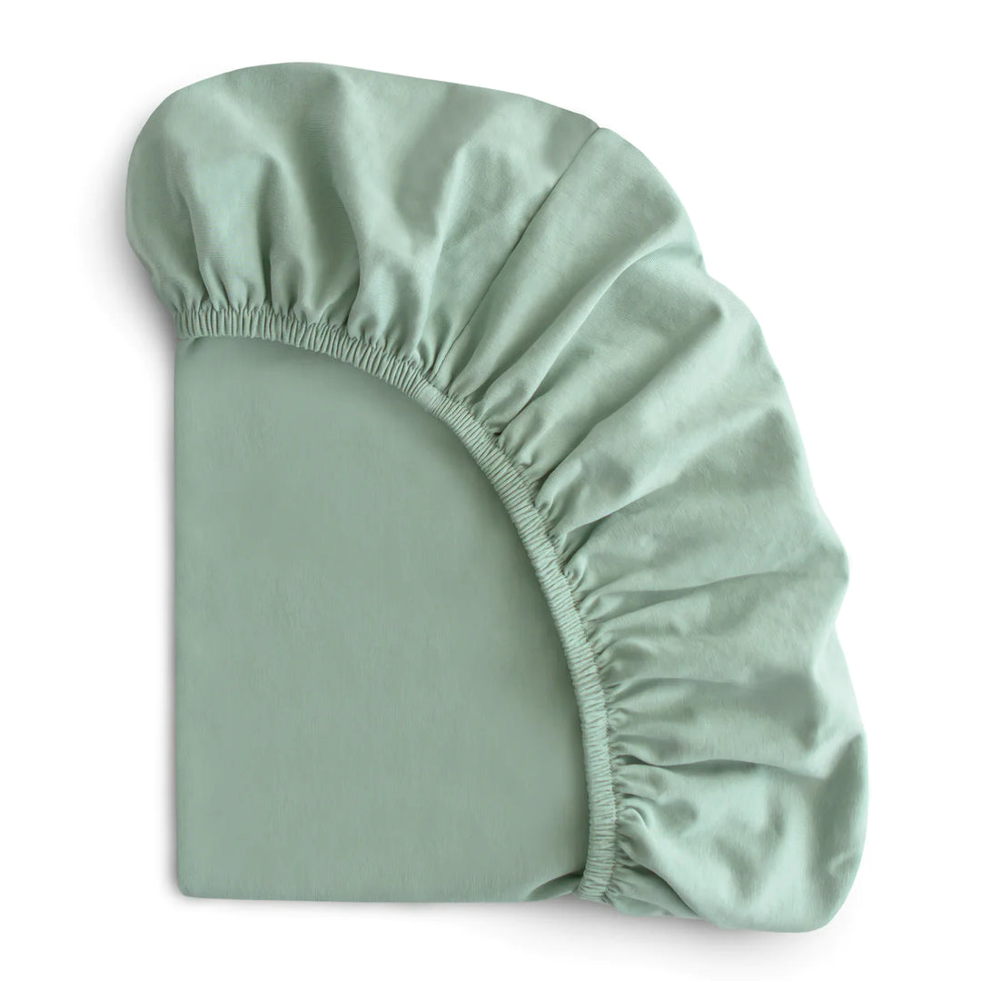 Drap contour de bassinette en cotton extensible Roman Green