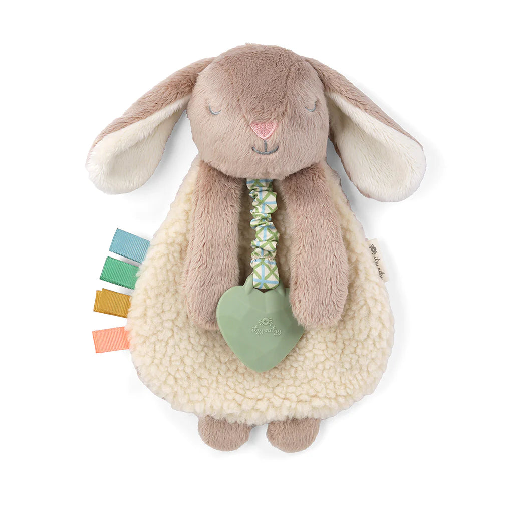 Peluche apaisante avec jouet de dentition Lapin taupe