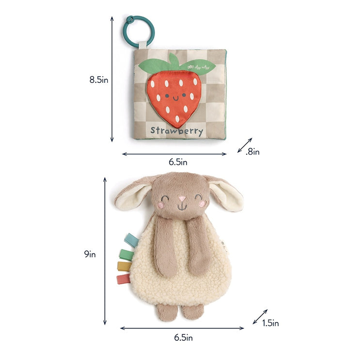 Ensemble peluche et livre sensoriel Lapin