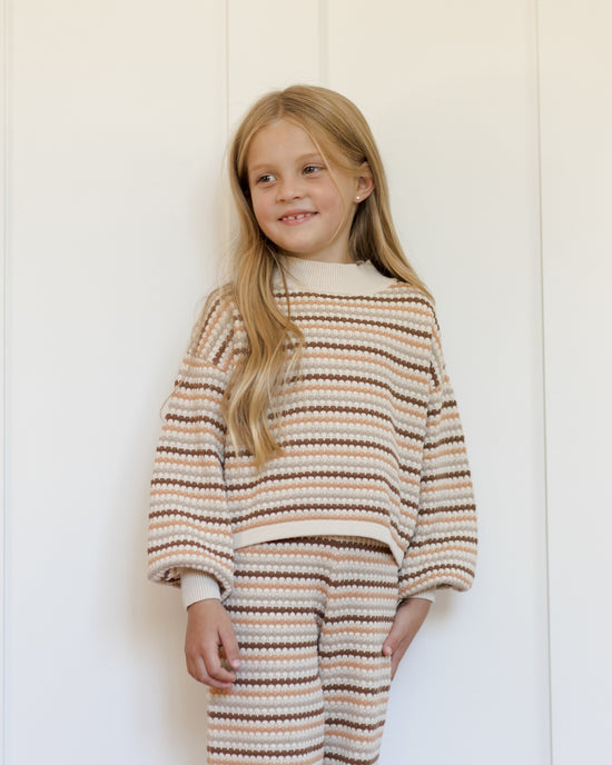 Haut en tricot Honeycomb Stripe 8-9 ans