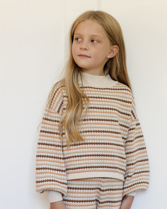 Haut en tricot Honeycomb Stripe 4-5 ans