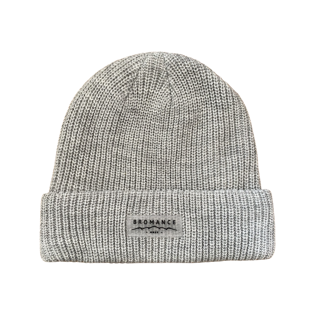 Tuque en tricot doublée Gris S