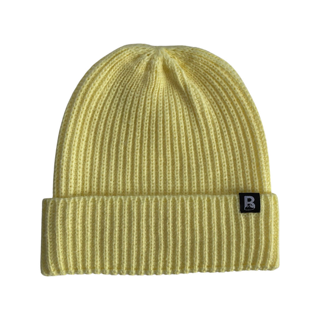 Tuque en tricot Jaune  S