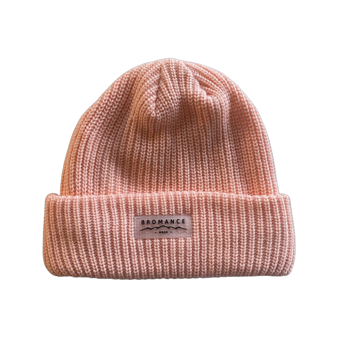 Tuque en tricot doublée Baby Pink S